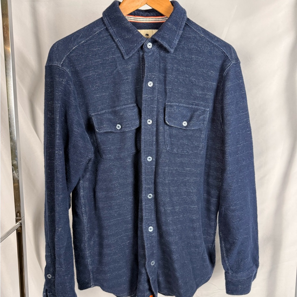 The Normal Brand Navy Textured Shirt